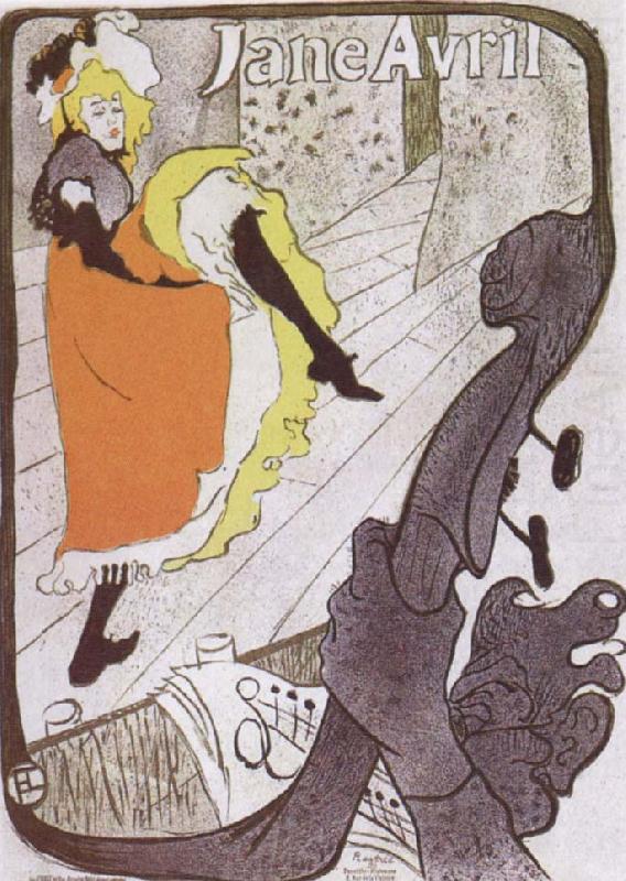 Jane Avril at the Jardin de Paris, Henri de toulouse-lautrec